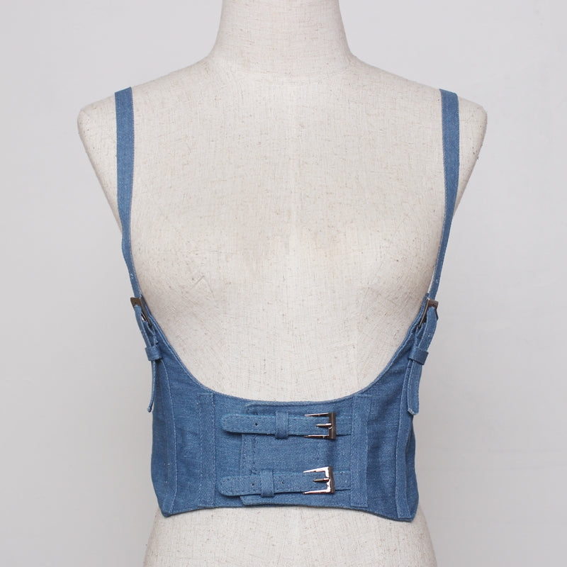 Women's PU Leather Double-Breasted Waist Belt