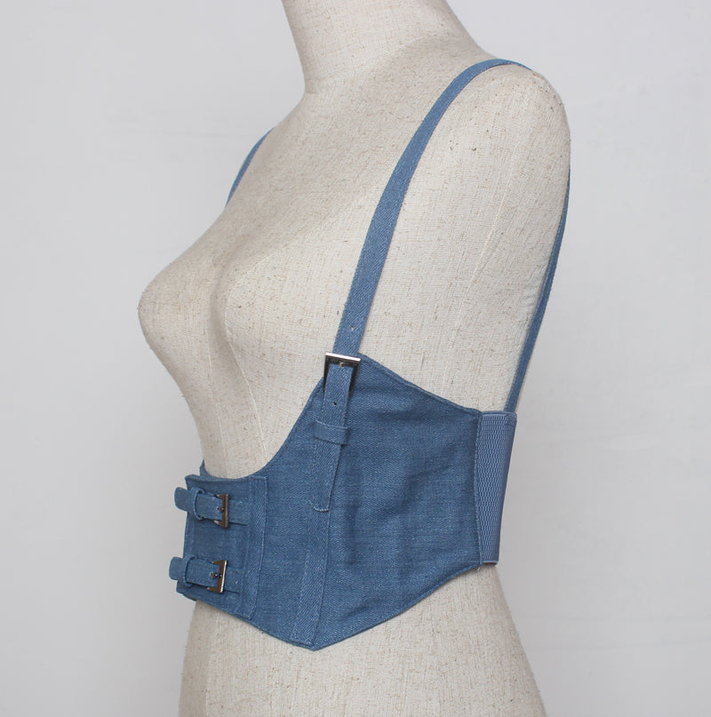 Women's PU Leather Double-Breasted Waist Belt