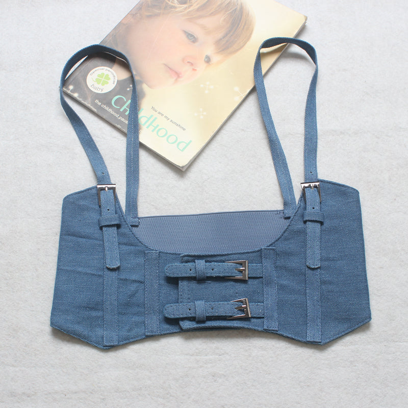 Women's PU Leather Double-Breasted Waist Belt