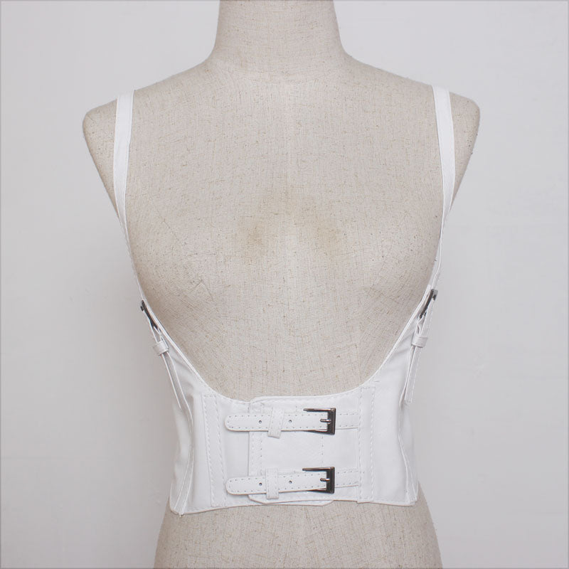 Women's PU Leather Double-Breasted Waist Belt