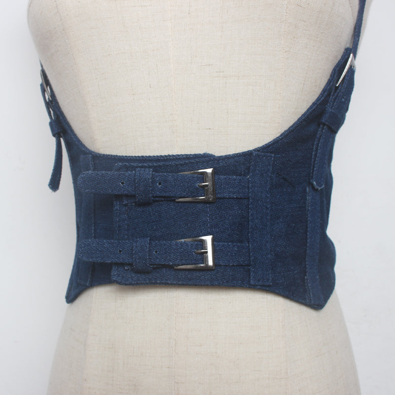 Women's PU Leather Double-Breasted Waist Belt
